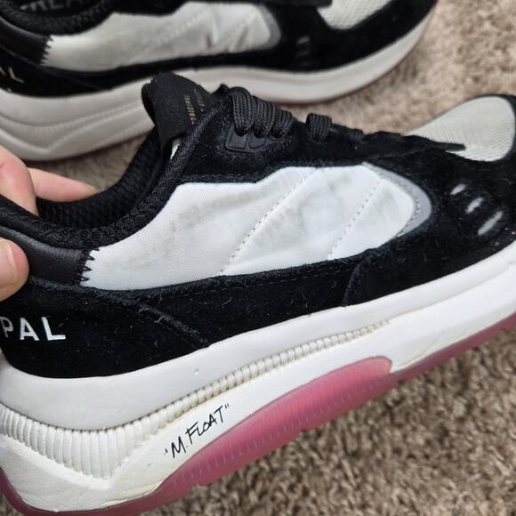 Municipal Women's Black White Magenta Suede Athletic Sneakers Size 8/8.5 - Picture 10 of 10